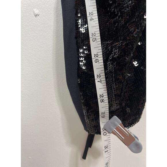 New Tibi Sequin Pant Navy Black Combo Wool Trouser 0 / XS - Picture 14 of 14